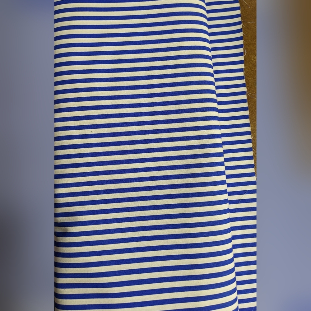 New Blue & White Stripe Fabric, Material, 3 Yards, DIY Projects,  S3-D